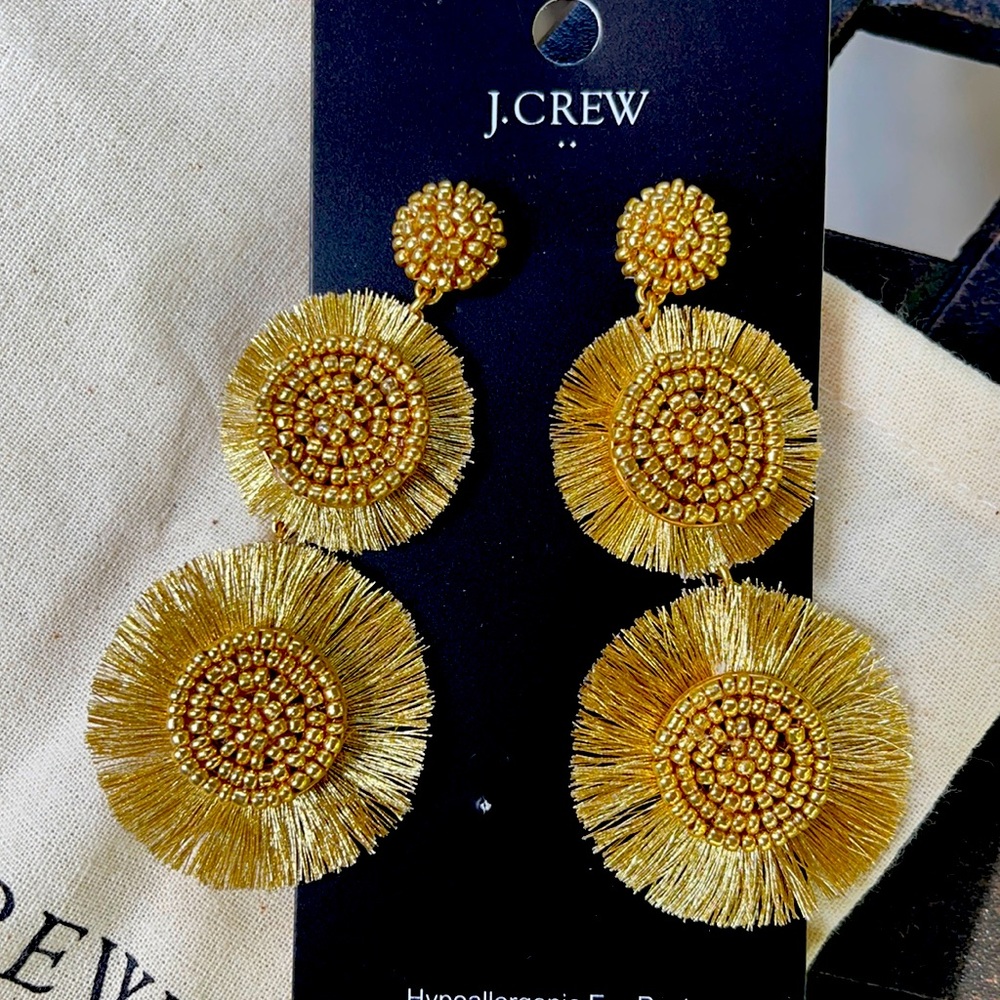 NEW JCrew gold dangling earrings